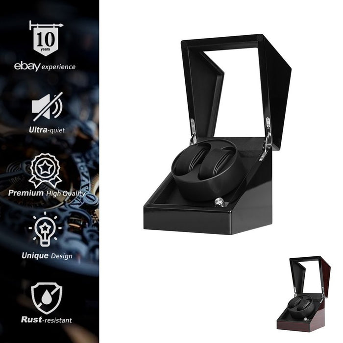 Watch Winders Automatic Rotation Wristwatch Storage Case Wooden Display Box