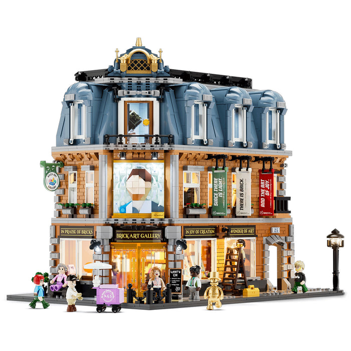 Lumibricks 15007 L9085 Brick Art Gallery Town Life 3400Pcs LED Brick Set