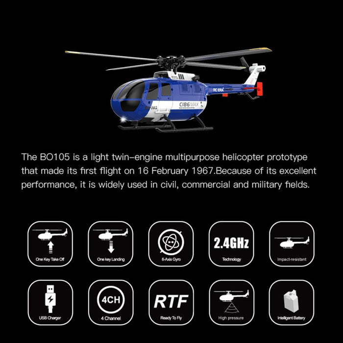 2.4G RC Flybarless Single-rotor Helicopter Optical Flow Localization 6-Axis Gyro