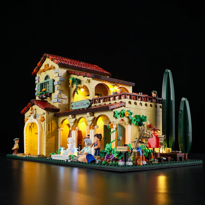 Lumibricks 2800PCS Tuscan Winery Building Blocks Farm Series LED Light Kit L9086