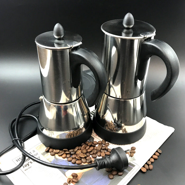 Mornest Electric Espresso Moka Coffee Maker 4~6Cups Stainless Steel Italian Classic Trade Me