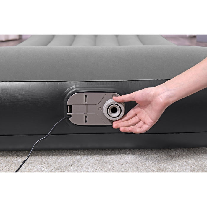 Soft Top Bestway Twin Tritech Air Mattress Built-in AC Pump  1.88m x 99cm x 30cm
