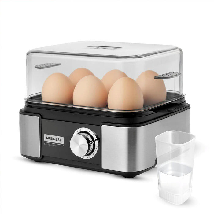 Egg Cooker Electric 6 Eggs Capacity with Auto Shut-Off Stainless Steel Egg Boil