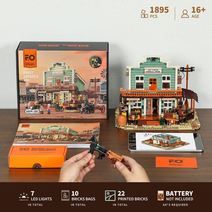 Lumibricks Old West General Store 14007 F9057 1895PCS LED Building Blocks