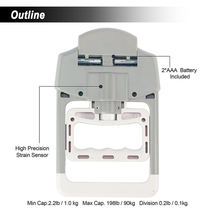 Digital Dynamometer Hand Grip Strength Muscle Tester Electronic Power Grey/Blue