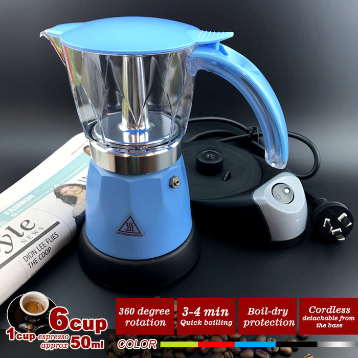 Mornest Electric Moka Coffee Maker Espresso Machine Italian Classic 6 Cups Auto Power Trade Me