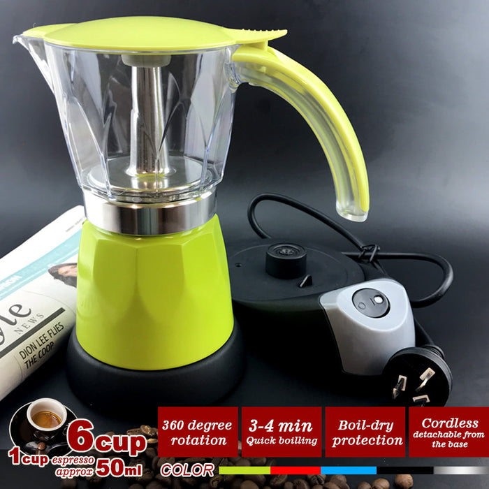 Mornest Electric Moka Coffee Maker Espresso Machine Italian Classic 6 Cups Auto Power Trade Me