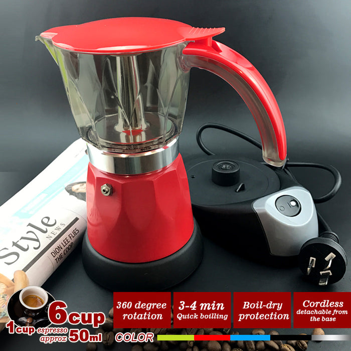 Mornest Electric Moka Coffee Maker Espresso Machine Italian Classic 6 Cups Auto Power Trade Me