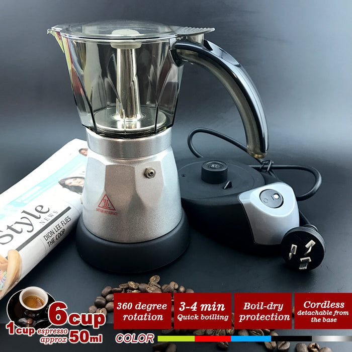 Mornest Electric Moka Coffee Maker Espresso Machine Italian Classic 6 Cups Auto Power Trade Me