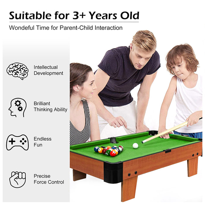 Mini Snooker Tables Billiards Pool Table Set 79cm Toy Extra Size For Kids 79cm x 43cm x 17cm