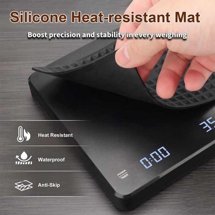 Mornest Kitchen Coffee Scales Electronic Digital Timer High Precision Display