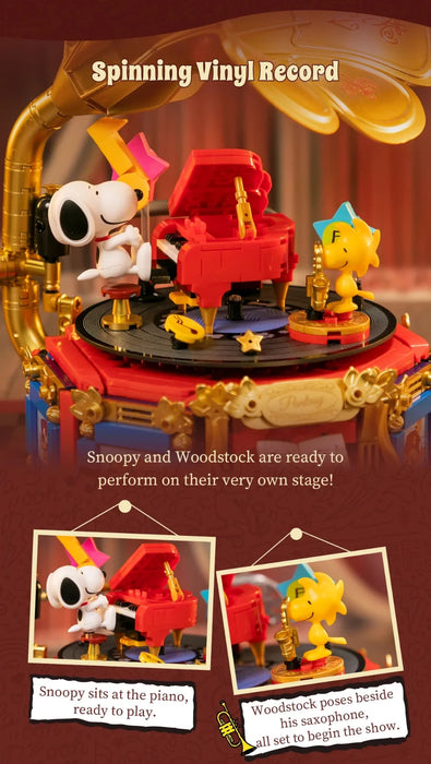 Pantasy Peanuts Snoopy, Phonographe (86911) Set construction figurine Pantasy