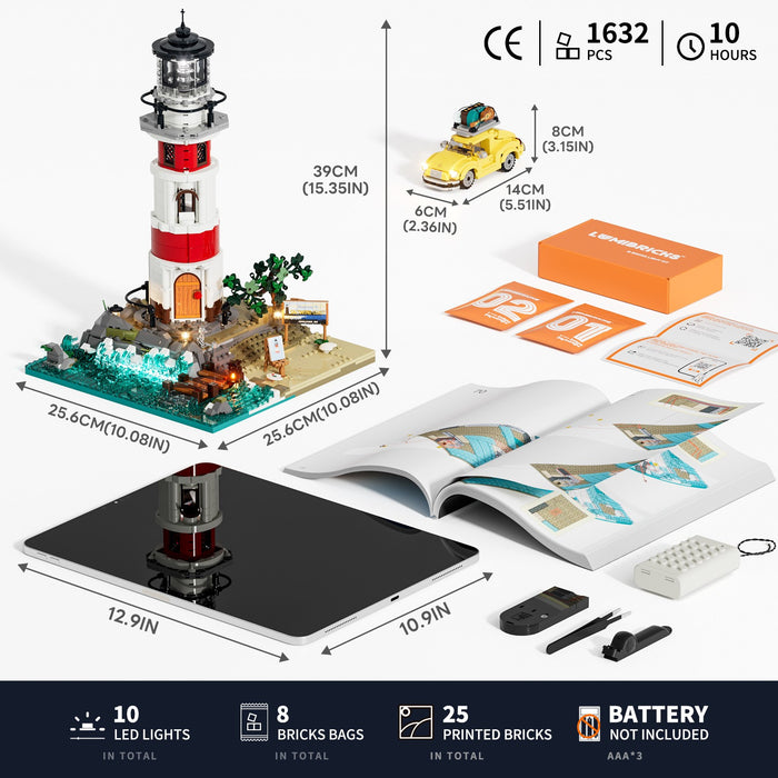 Lumibricks L90Lumibricks 18007 L9113 Sunrise Lighthouse Road Trip 1632Pcs LED Br