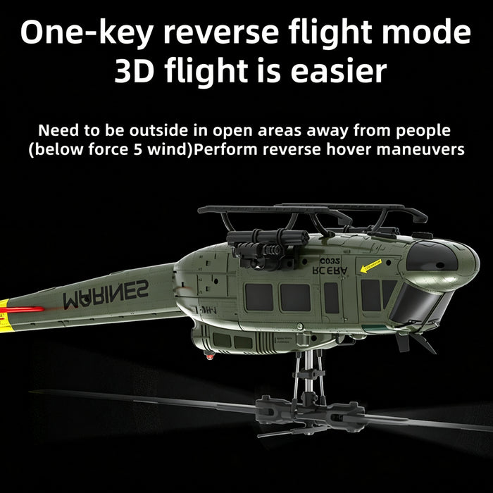 UH-1 1:48 RC Intelligent Positioning Version Armed Stunt Helicopter 6-Axis Gyro