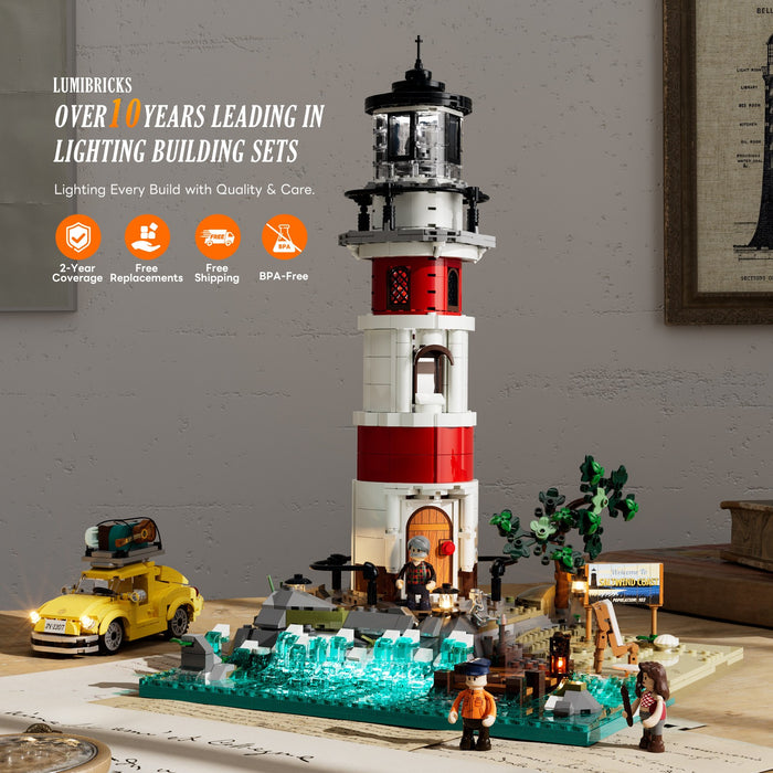 Lumibricks L90Lumibricks 18007 L9113 Sunrise Lighthouse Road Trip 1632Pcs LED Br