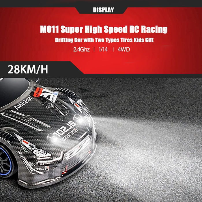 1/14 Scale  Racing Drift RC Car Red / Black 28km/h 4WD 2.4GHz Remote Control Car