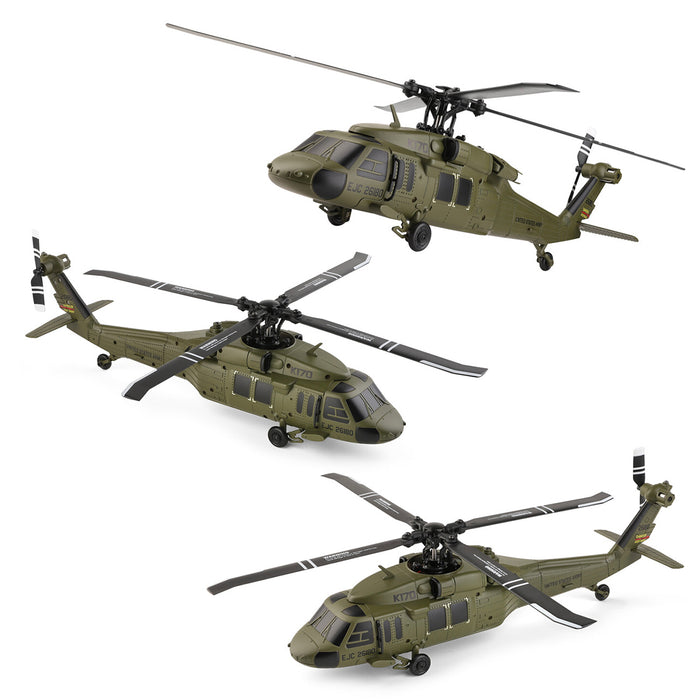 6-Axis 4CH Brushless Wltoys K170 RC Helicopter UH-60L Black Hawk Remote Control