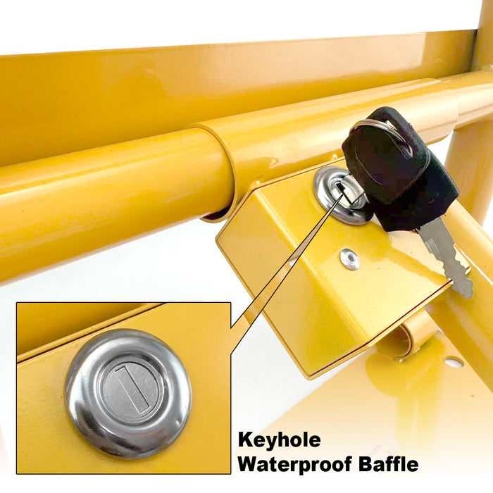 Parkero Fold-down Parking Barrier Keyed Different/Alike Vehicle Security Expension bolts