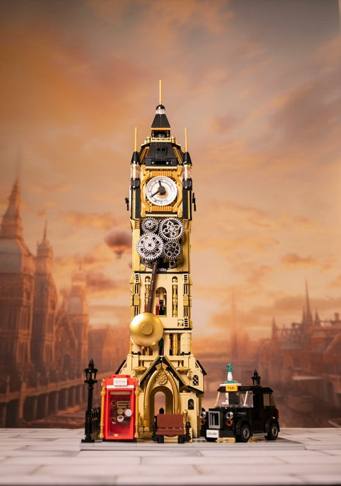 PANTASY Big Ben Steampunk Clock Tower Park Building Set 85008 Open Box 2,460 Pcs
