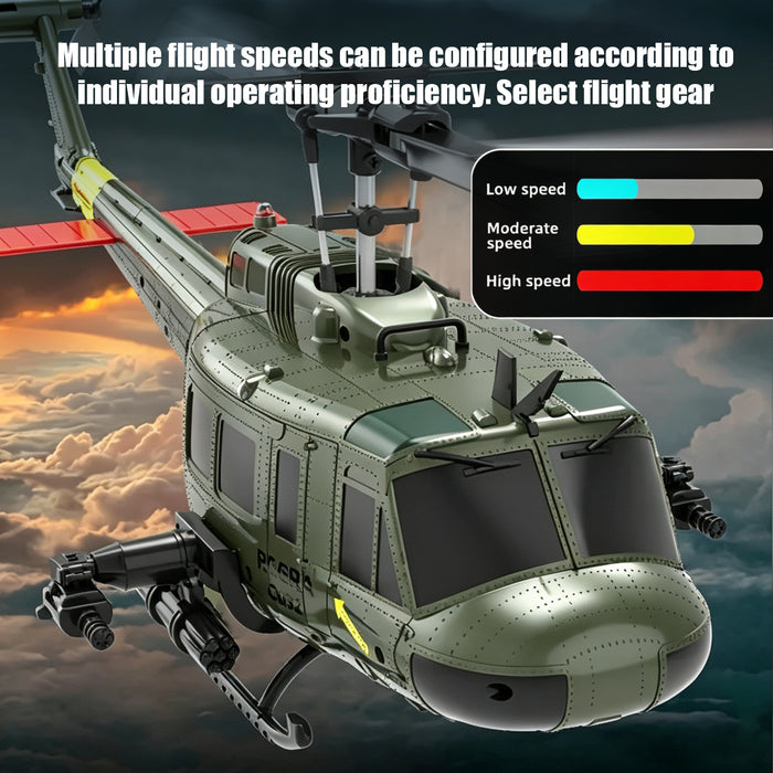 UH-1 1:48 RC Intelligent Positioning Version Armed Stunt Helicopter 6-Axis Gyro