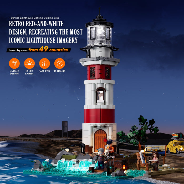 Lumibricks L90Lumibricks 18007 L9113 Sunrise Lighthouse Road Trip 1632Pcs LED Br