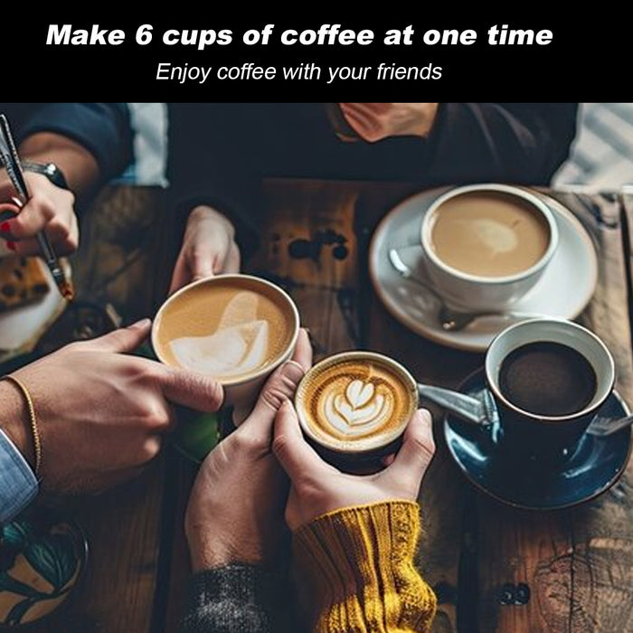 Mornest Electric Moka Coffee Maker Auto Power Off Home Espresso Italian Classic 3Cups