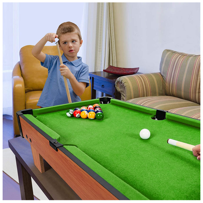 Mini Snooker Tables Billiards Pool Table Set 79cm Toy Extra Size For Kids 79cm x 43cm x 17cm