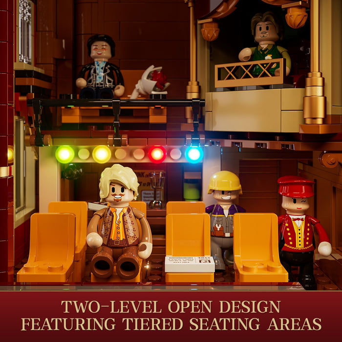 Lumibricks 15004 F9056 Balcony Theatre Town Life 2445Pcs LED Brick Set