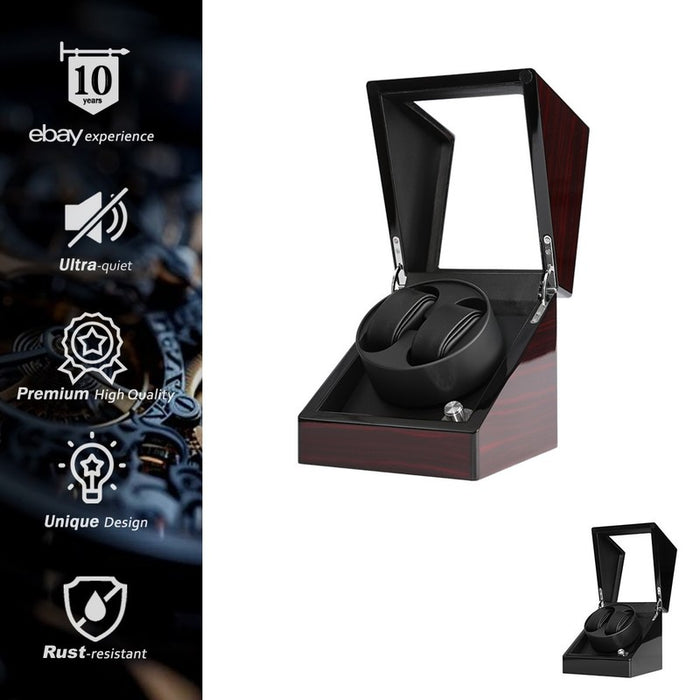 Watch Winders Automatic Rotation Wristwatch Storage Case Wooden Display Box