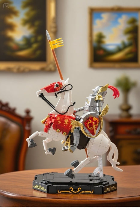 Pantasy - Medieval Knight on Horse Building Block Construction Set (905 Pieces)