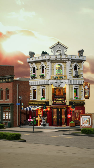 Lumibricks 15003 F9033 Antique Shop Town Life 2847Pcs LED Brick Set