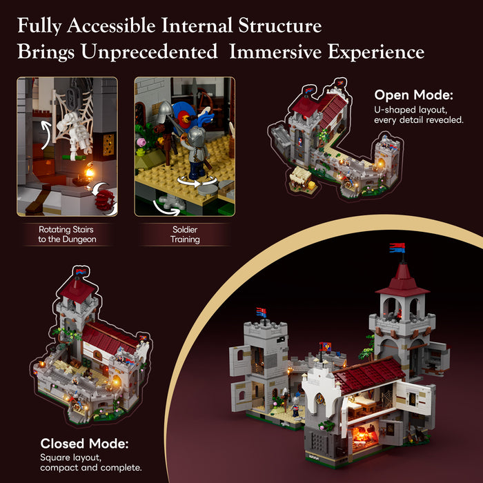 Lumibricks 12013 L9119 Medieval Guard Post Middle Age 2945Pcs LED Brick Set