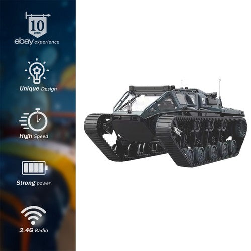 RC Off-Road Tracked Tank Military Ripsaw EV3-F4 Remote Control Drift LED Light
