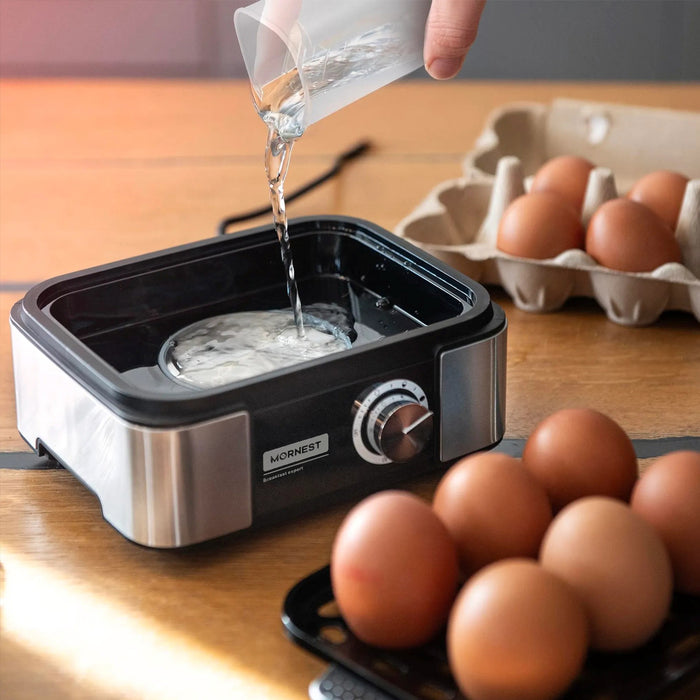 Egg Cooker Electric 6 Eggs Capacity with Auto Shut-Off Stainless Steel Egg Boil