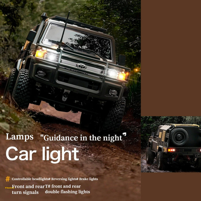 MN-82S 1/12 RC Car 4WD LandCruiser Crawler Truck Toy 2.4G Remote Control LC79 Vehicle Light Group  (7.4V 1200mAh)18650Li-ion