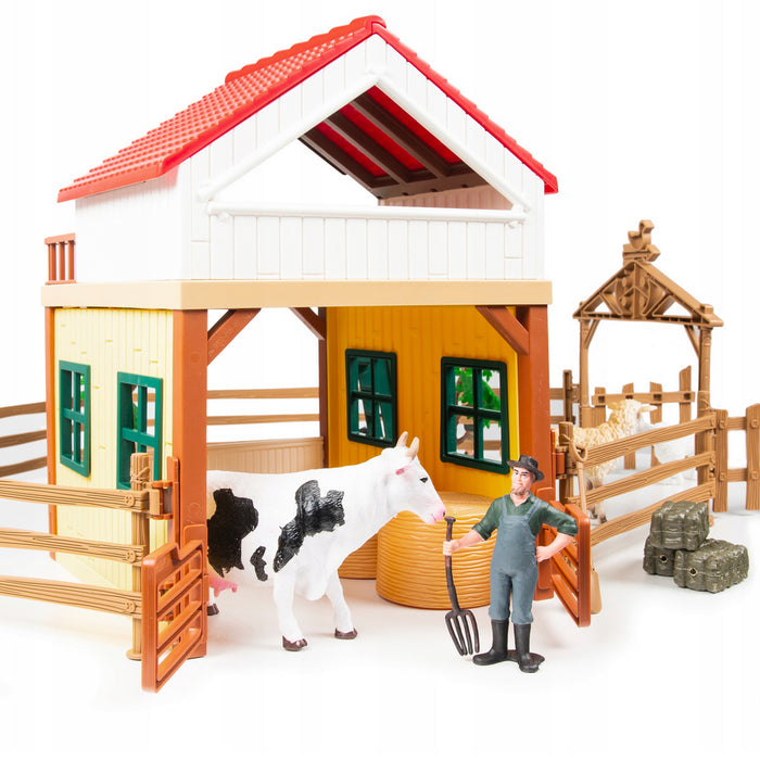 DIY Farm Pullback Car Tractor Toy Set Animals & accessories Playset