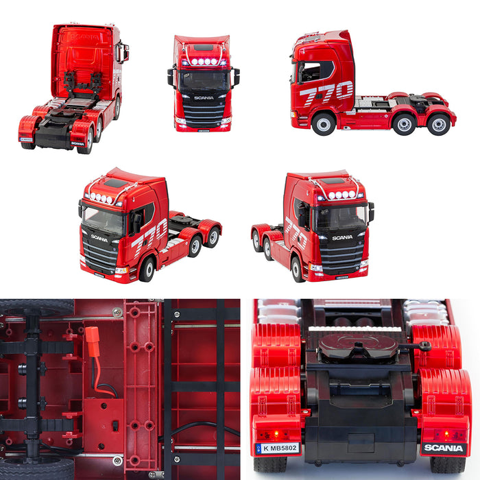 Red 1/18 Scale Rc Scania 770s Truck Rtr 2.4G remote Light & Sound Full FunctionLight