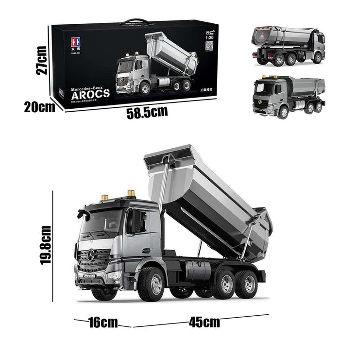 DoubleE E590 003 1/20 RC Dump Truck RTR 6X6 Electric RC Tipper Sounds Lights
