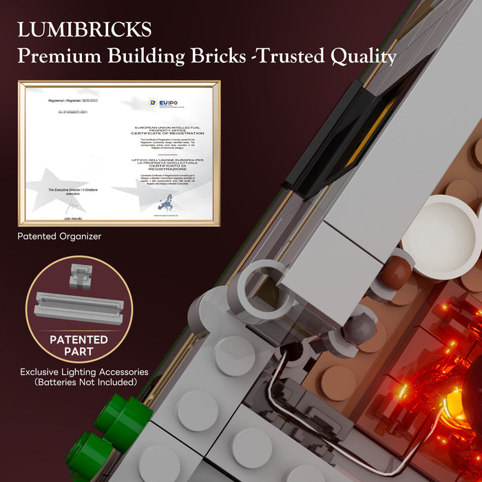 Lumibricks 12013 L9119 Medieval Guard Post Middle Age 2945Pcs LED Brick Set