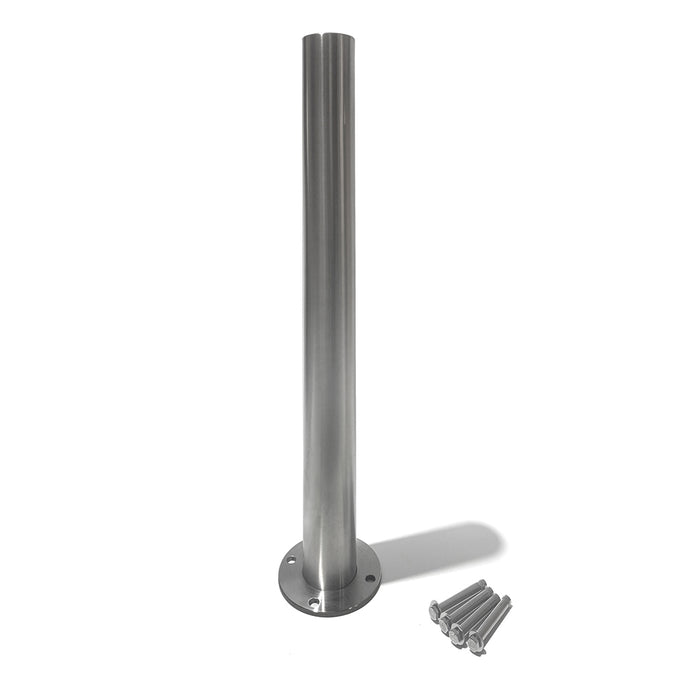 Parkero Stainless Steel Surface Mounted Bollard 90 x ⌀9cm Carpark Barrier Heavy-duty