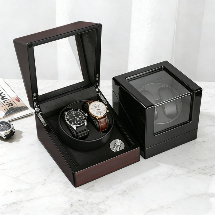 Watch Winders Automatic Rotation Wristwatch Storage Case Wooden Display Box