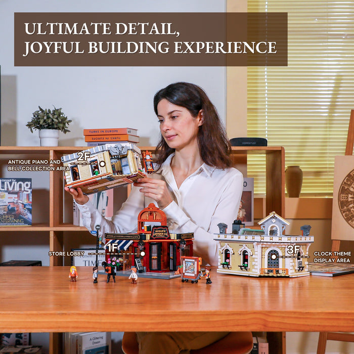Lumibricks 15003 F9033 Antique Shop Town Life 2847Pcs LED Brick Set