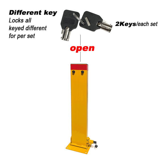Parkero 2Key Teyp Bollard Rectangle Fold Down Car Parking Lock 80cm Safety Barrier 2Key Trade Me