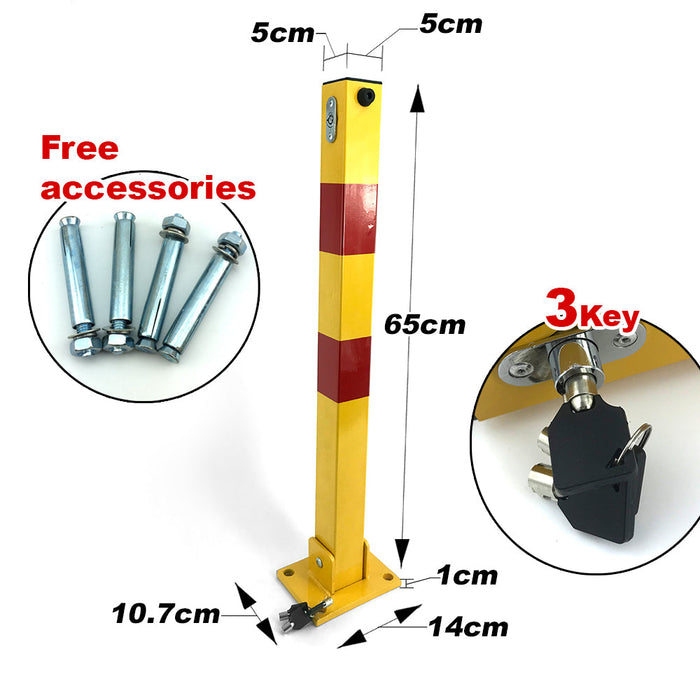 Parkero Square Heavy Duty Fold Down Security Parking Post Lock Safety Barrier 3 Keys Trade Me