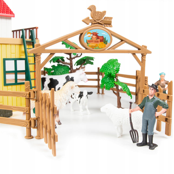 DIY Farm Pullback Car Tractor Toy Set Animals & accessories Playset