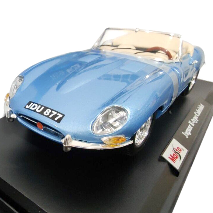 Maisto 1:18 Scale Jaguar E - type Cabriolet Car Model Metallic Diecast With Plastic Part