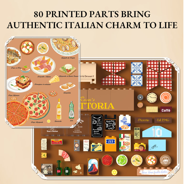 Lumibricks 15010 L9119 Italian Homestyle Restaurant Town Life 2868Pcs LED Brick