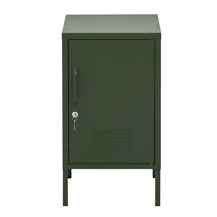 Artiss Bedside Table Metal Cabinet - Green