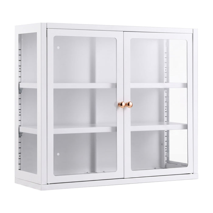 Artiss Buffet Cabinet Sideboard Wall Mounted Clear Display Storage 60cm White