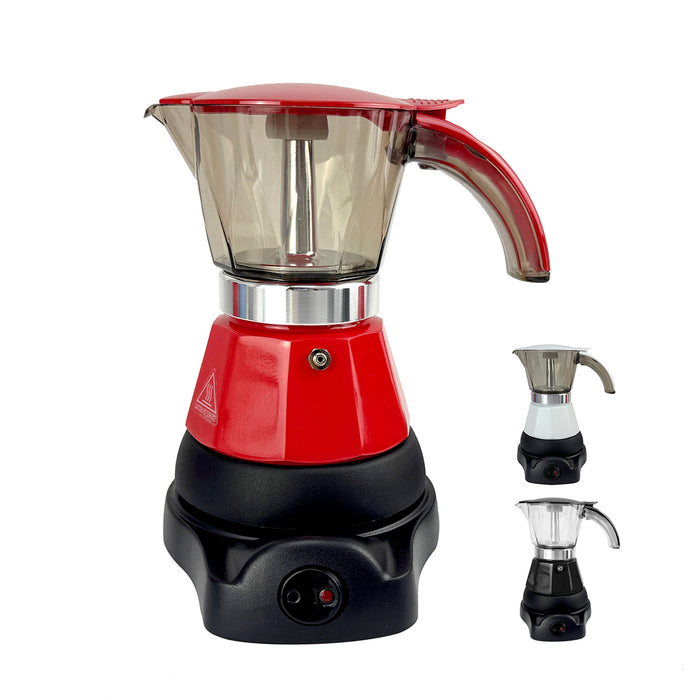 Mornest Electric Moka Coffee Maker Auto Power Off Home Espresso Italian Classic 3Cups